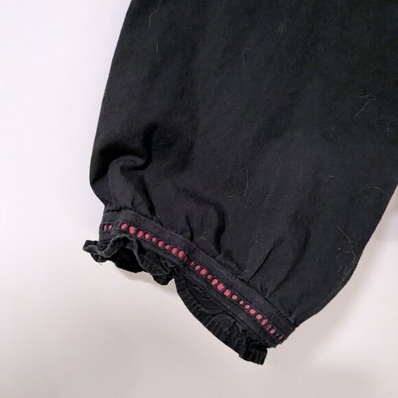 Zara Boho Cropped Embroidered Peasant Top - Picture 8 of 12